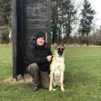 Billede af Jes Svennum med hans hund